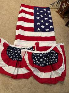 lot 179 image: Vintage Valley Forge American Flag and Bunting Set