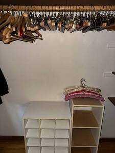lot 200 image: Collection of Wooden and Padded Hangers with Storage Cubes