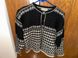 lot 203 image: Norlander Norwegian Wool Sweater with Nordic Patterns