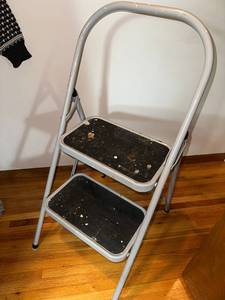 lot 217 image: Folding Step Ladder with Black Non-Slip Steps