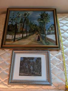 lot 251 image: Set of 2 Framed Impressionist Paintings