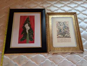 lot 252 image: Collection of 3 Framed Floral Art Prints with Various Designs