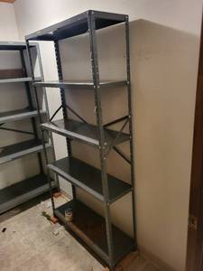 lot 307 image: Metal Warehouse Storage Shelves