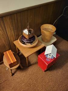 lot 335 image: Collection of Vintage Wooden Furniture and Decorative Items