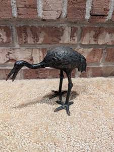 lot 378 image: Vintage Iron Crane Sculpture