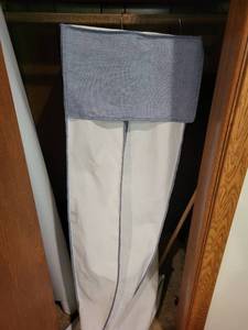 lot 394 image: Set of 3 Hanging Clothing Garment Bags with Blue Trim