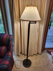 lot 397 image: Vintage Floor Lamp with Pleated Shade