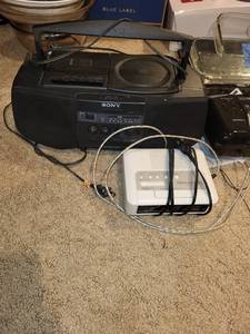 lot 416 image: Sony CFD-V10 CD Radio Cassette-Corder and Sangean Bluetooth Radio Set