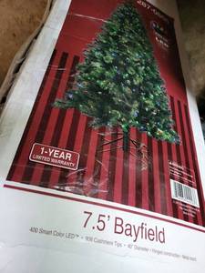lot 436 image: Pre-lit LED Christmas Tree with Multicolor Lights
