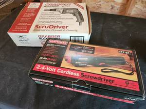 lot 57 image: Set of 2 Cordless Screwdrivers - Grabber Rocker 900S and Craftsman 2.4V
