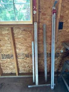 lot 61 image: T-Square, Metal Yard Sticks, and Sheet Rock Cutter Tools