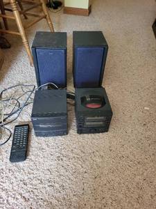 lot 97 image: JVC UX-1 Micro Component System with Speakers and Cassette Collection