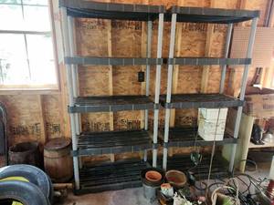 lot 23 image: Set of 2 Heavy-Duty Garage Storage Shelving Units