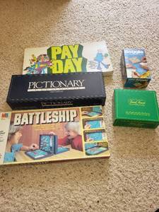 lot 101 image: Collection of 5 Classic Board Games including Battleship and Pictionary