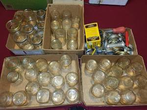 lot 117 image: Collection of Vintage Mason Jars and Lids