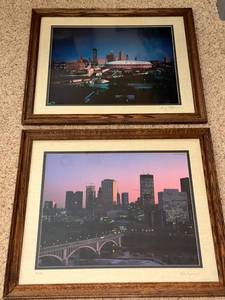 lot 136 image: Pair of Framed Cityscape Prints by Ken Zylla