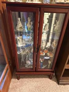 lot 144 image: Wooden Display Cabinet with Contents Not Included