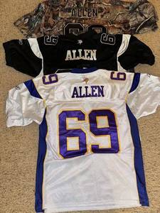 lot 158 image: Set of 3 Jared Allen Vikings Football Jerseys