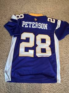 lot 161 image: Reebok NFL Minnesota Vikings Adrian Peterson Jersey Size 52