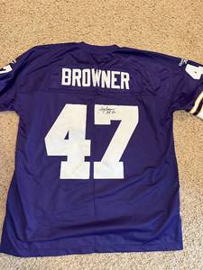 lot 163 image: Joey Browner Autographed Minnesota Vikings Jersey, XL