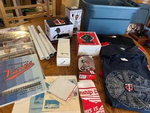lot 165 image: Collection of Minnesota Twins Memorabilia Including Apparel and Statues
