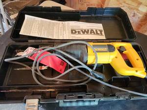 lot 173 image: DeWalt DW303M Variable Speed Reciprocating Saw with Case
