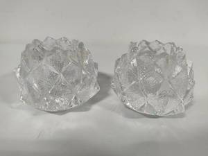 lot 34 image: Orrefors Nimbus Candle Holders