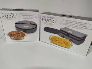 lot 96 image: Wolfgang Puck Baking Dishes wCovers New in Box