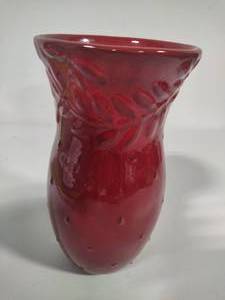 lot 118 image: Crate & Barrel Red Vase