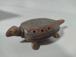 lot 120 image: Clay Turtle Ocarina Flute