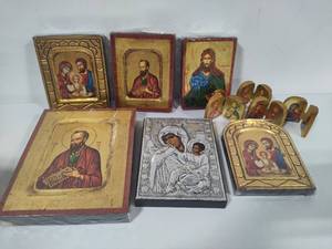lot 122 image: Asst Religious Plaques
