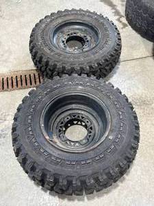lot 66 image: Set of 2 New 25x8-12 Power King Tires