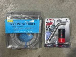 lot 73 image: Receiver Lock & 50ft Wire Rope