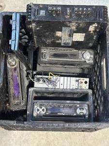 lot 80 image: Crate of Car Stereos & Amp
