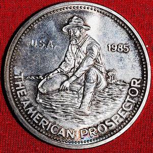 1 TROY OUNCE ENGLEHARD SILVER ROUND PROSPECTOR
