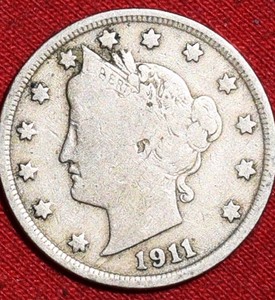 lot 470 image: EIGHT (8)  20TH CENTURY LIBERTY NICKELS 190234789101112D