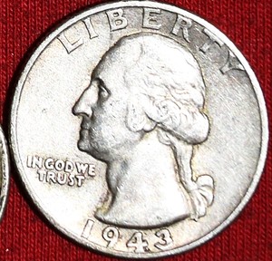 lot 476 image: TWENTY (20) WASHINGTON QUARTERS 90% SILVER FROM 1930s, 40s, AND 50s