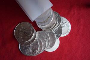 lot 502 image: TEN (10) 2015 SILVER EAGLES