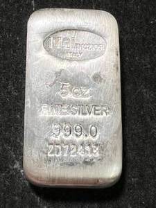 5 TROY OZ .999 FINE SILVER ITALPREZIOSI BAR