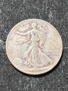 lot 12 image: 1946 US WALKING LIBERTY HALF DOLLAR