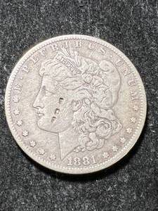 lot 28 image: 1881-S US MORGAN SILVER DOLLAR