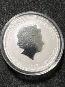 lot 32 image: HALF TROY OZ .9999 FINE SILVER 2017 YEAR OF THE ROOSTER ROUND IN AIRTITE