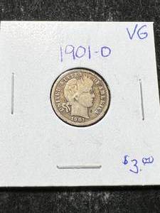 lot 38 image: 1901-O US BARBER DIME