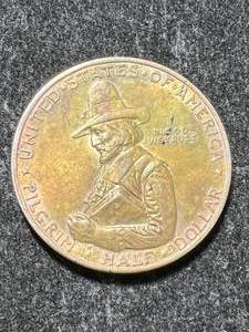 lot 46 image: 1920 US PILGRIM COMMEM HALF DOLLAR