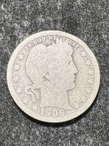 lot 48 image: 1906 US BARBER QUARTER