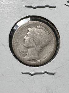 lot 52 image: 1916-S US MERCURY DIME