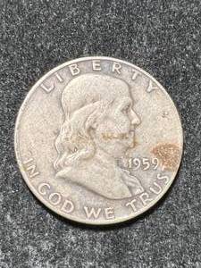 lot 56 image: 1959-D US FRANKLIN HALF DOLLAR