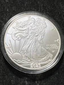 lot 84 image: 2023 AMERICAN SILVER EAGLE 1 TROY OZ .999 FINE SILVER IN AIRTITE