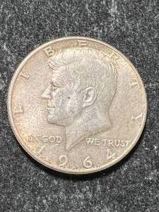 lot 96 image: 1964 US KENNEDY HALF DOLLAR