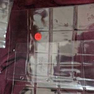 lot 40 image: 7 New 12 Pocket Coin Sleeves